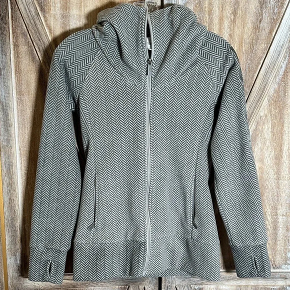 Bench. Chevron Print Fleece Hooded Jacket - Picture 1 of 6